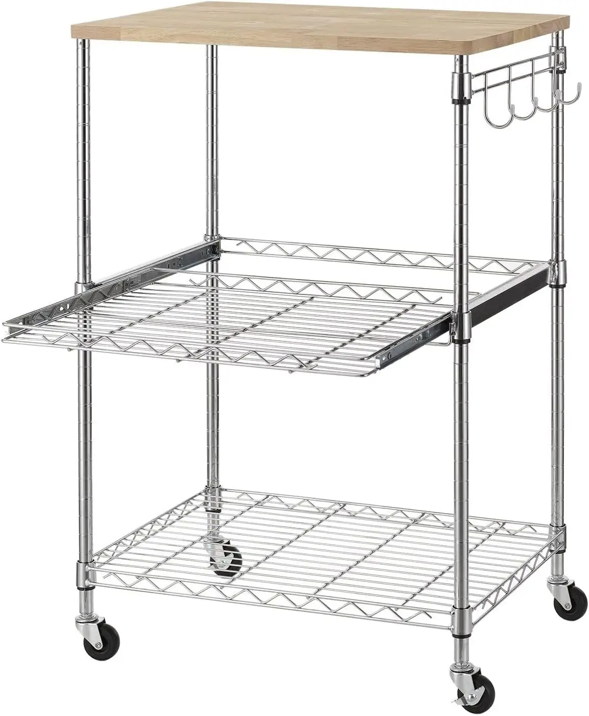 Finnhomy 3-Tier Rolling Kitchen Cart, Microwave Cart with Oak Wood Tabletop and Drawer Slider, Coffee Cart & Food Service Cart W
Finnhomy 3-Tier Rolling Kitchen Cart, Microwave Cart with Oak Wood Tabletop and Drawer Slider, Coffee Cart & Food Service Cart W
