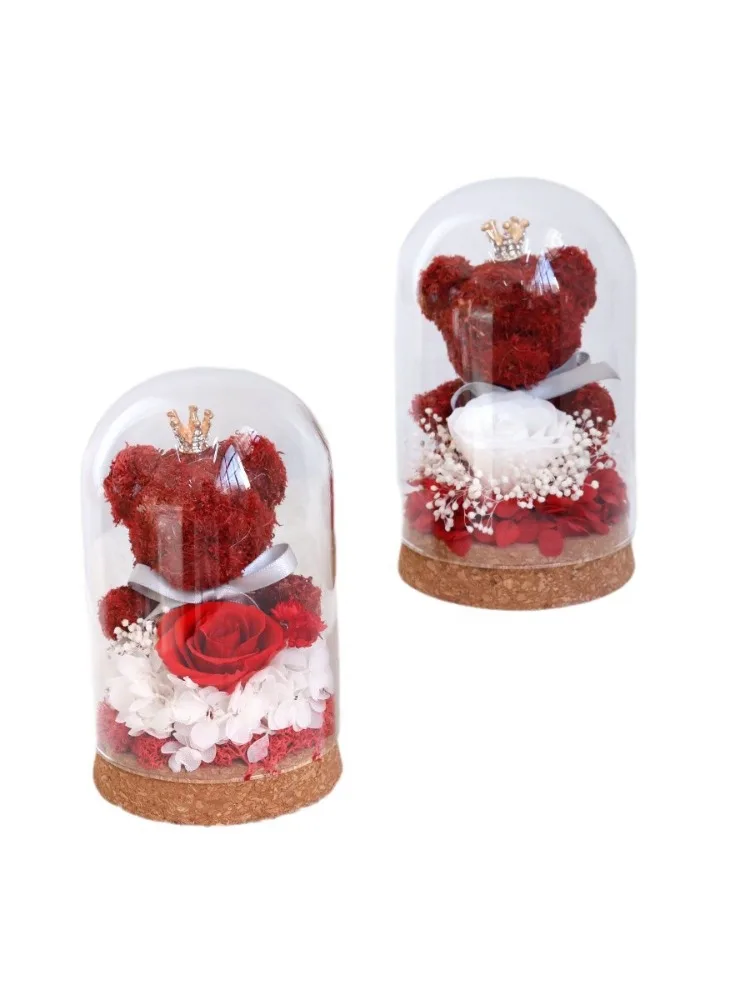 День матери День святого Валентина день рождения креативный подарок мох медведь вечный цветок стеклянный купол настоящая роза
День матери День святого Валентина день рождения креативный подарок мох медведь вечный цветок стеклянный купол настоящая роза