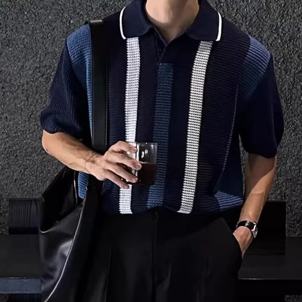 Casual Hangouts Loose Fit Knitted Top Fashion Retro Top Fashionable Men Clothing Short Sleeve Design Slight Stretch Fabric
Casual Hangouts Loose Fit Knitted Top Fashion Retro Top Fashionable Men Clothing Short Sleeve Design Slight Stretch Fabric