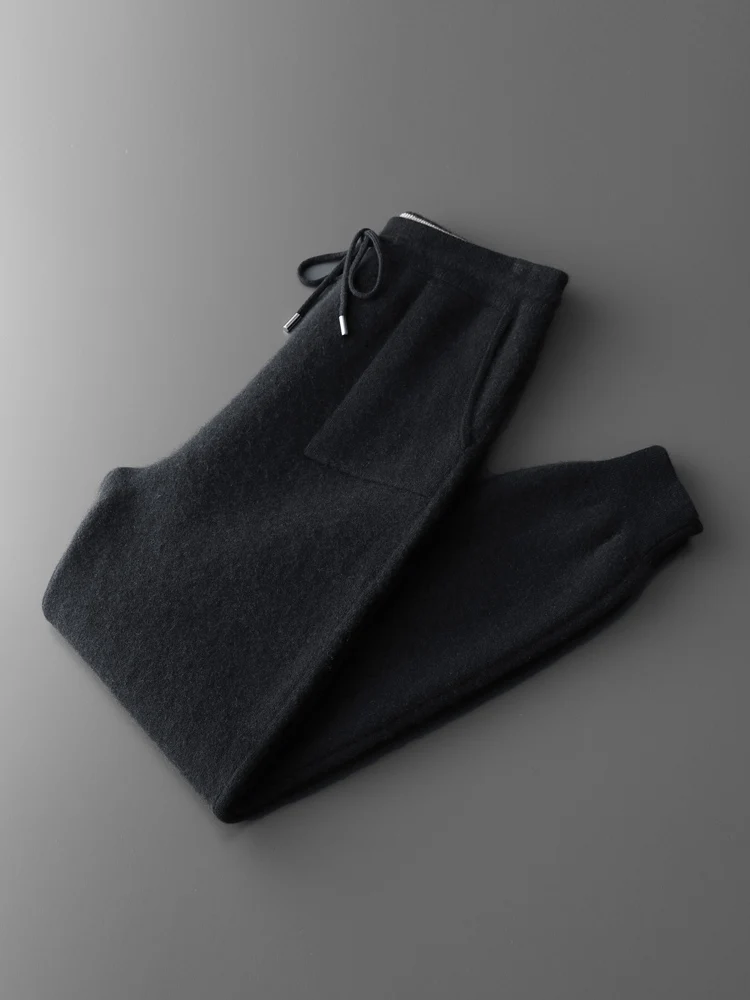 Chic Men's Thigh-High Pants Thick 100% Cashmere Light Soft Autumn Winter Fashion Lace-Up Basic Solid Casual Bottoms
Chic Men's Thigh-High Pants Thick 100% Cashmere Light Soft Autumn Winter Fashion Lace-Up Basic Solid Casual Bottoms