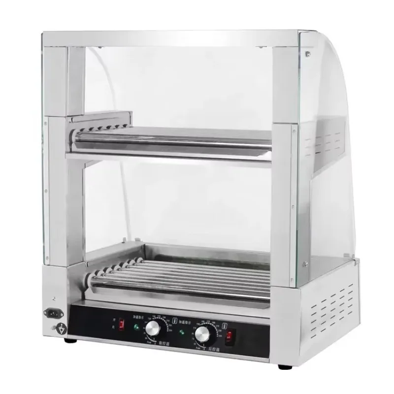 Hot Sale Home Use 2Layer 14 Rollers Stainless Steel Sausage Roller Grill Machine Hot Dog Roller Machine With Glass Cover
Hot Sale Home Use 2Layer 14 Rollers Stainless Steel Sausage Roller Grill Machine Hot Dog Roller Machine With Glass Cover