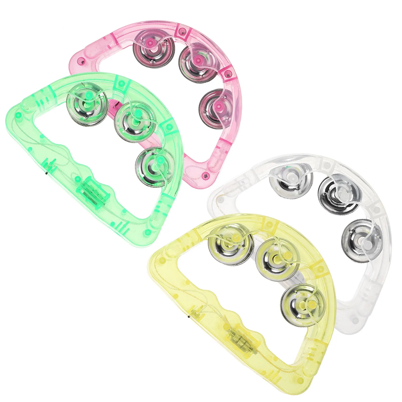8Pcs Luminous LED Handbells Portable Flashing Handheld Party Accessories Light Up Tambourine for Evening Parties
8Pcs Luminous LED Handbells Portable Flashing Handheld Party Accessories Light Up Tambourine for Evening Parties