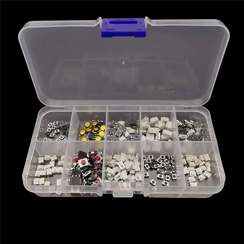 ABSQ-Assorted Micro Tactile Tact Push Button Switch Kit 250 Pieces 2P 4 Pin SMD PCB Momentary Self-Reset Car Remote Control
ABSQ-Assorted Micro Tactile Tact Push Button Switch Kit 250 Pieces 2P 4 Pin SMD PCB Momentary Self-Reset Car Remote Control