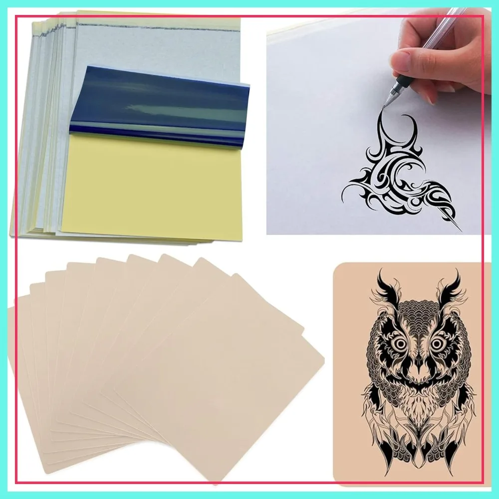 50pcs Blank Tattoo Practice Skin & Transfer Paper Kit - 10 Fake Skins + 40 Stencil Papers for Beginners & Artists
50pcs Blank Tattoo Practice Skin & Transfer Paper Kit - 10 Fake Skins + 40 Stencil Papers for Beginners & Artists
