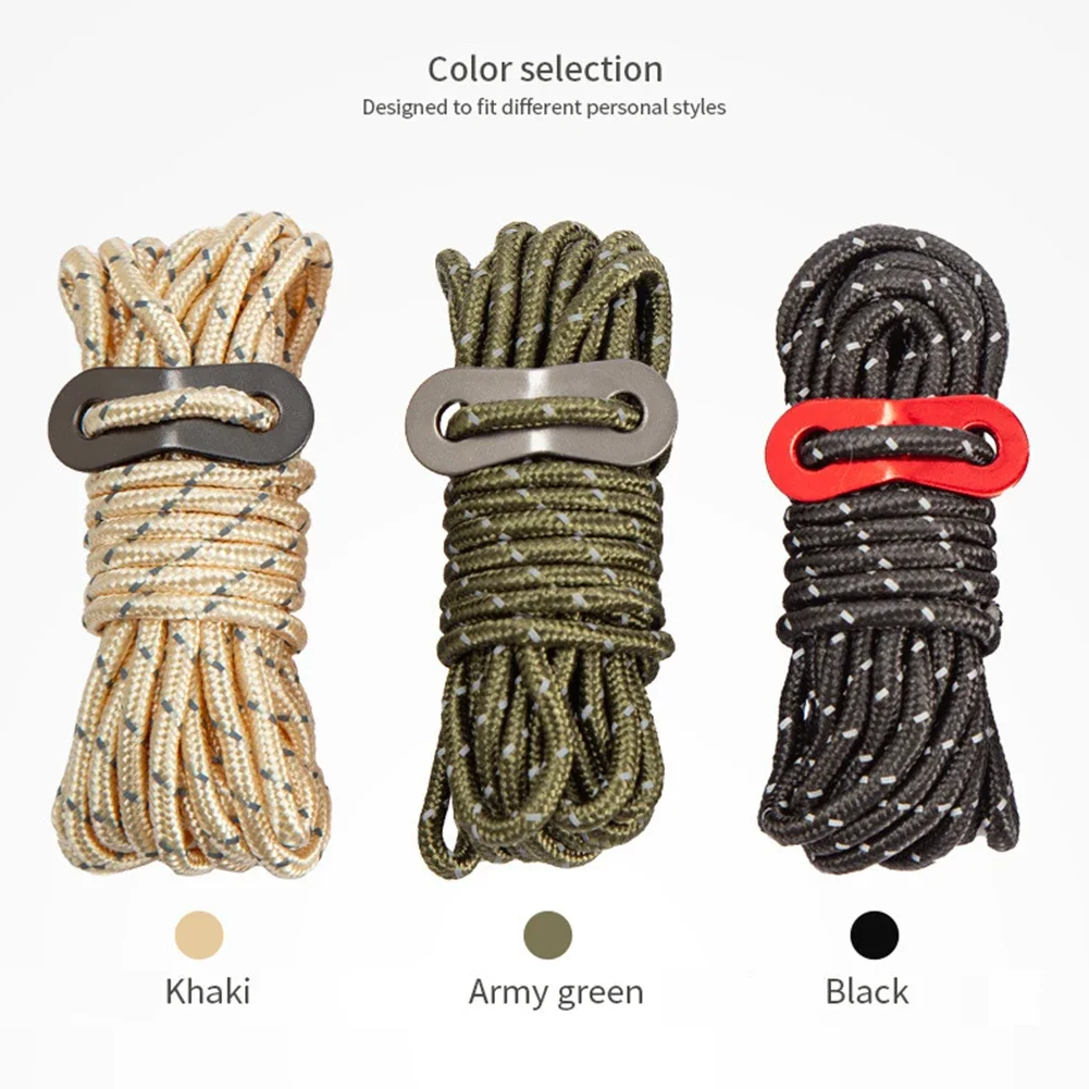 Outdoor Tent Wind Rope 4mm Reflective Rope 2 Meters 4 Meters Mesh Bag Multi-purpose Camping Reflective Ropes Tent Accessories
Outdoor Tent Wind Rope 4mm Reflective Rope 2 Meters 4 Meters Mesh Bag Multi-purpose Camping Reflective Ropes Tent Accessories