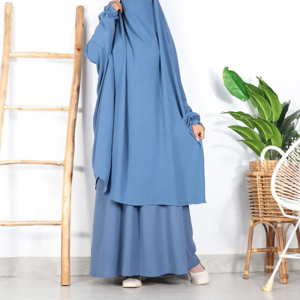 2PCS Women Eid Hooded Muslim Hijab Dress Set Prayer Garment Robes Abaya Khimar Djellaba Jalabiya Ramadan Gown Islamic Clothing
2PCS Women Eid Hooded Muslim Hijab Dress Set Prayer Garment Robes Abaya Khimar Djellaba Jalabiya Ramadan Gown Islamic Clothing