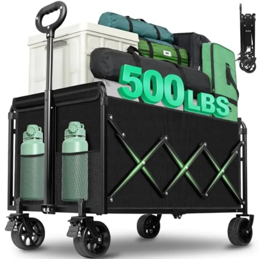 Collapsible Wagons Carts Foldable Heavy Duty, 500LBS Collapsible Wagon Cart Foldable with Wheels and Brakes, Large Folding Wago
Collapsible Wagons Carts Foldable Heavy Duty, 500LBS Collapsible Wagon Cart Foldable with Wheels and Brakes, Large Folding Wago