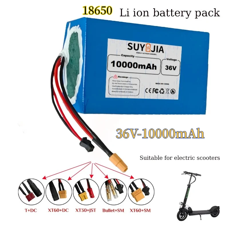 Premium 36V 10S2P 10000mAh 18650 Battery Pack | Reliable High-Energy Density Pack for Power Tools Scooters and More
Premium 36V 10S2P 10000mAh 18650 Battery Pack | Reliable High-Energy Density Pack for Power Tools Scooters and More