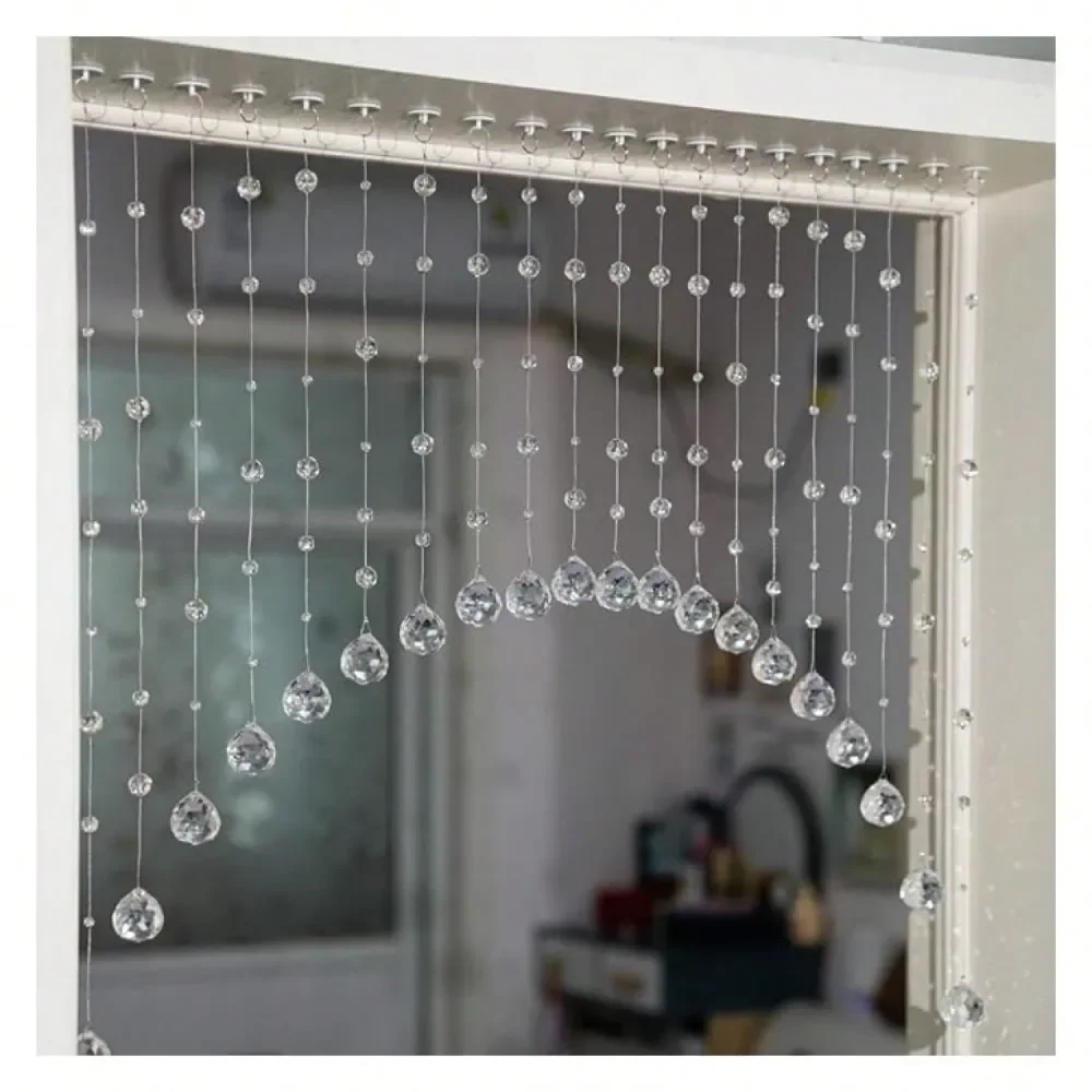 Strings Crystal Beaded Curtain, Arched Door String Curtain, Hanging Doorway Room Divider Suitable For Home, Coffee House, Bedro
Strings Crystal Beaded Curtain, Arched Door String Curtain, Hanging Doorway Room Divider Suitable For Home, Coffee House, Bedro