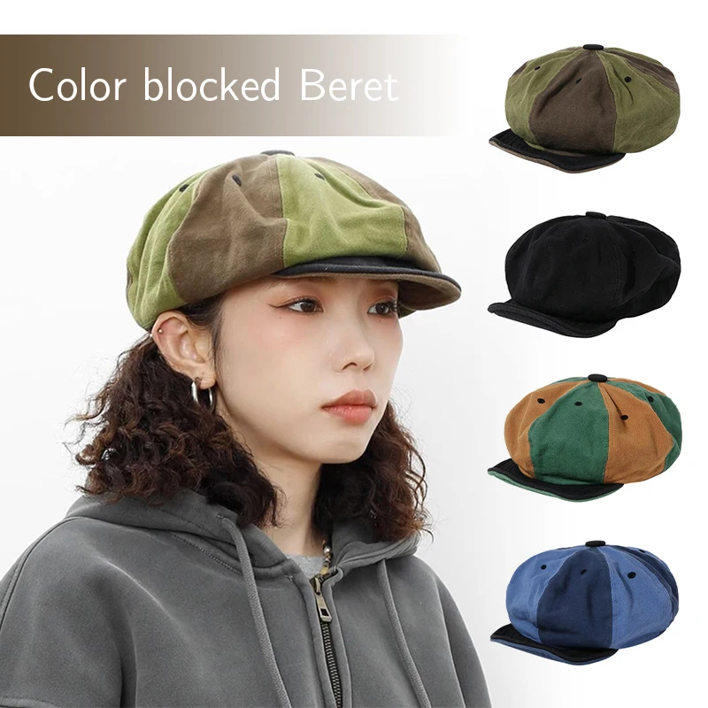 Japanese Korean Color Matching Beret Summer Thin Beret Hat Men Women Wash Cotton Newsboy Hat Art Painter Casual Vintage Hat Fall
Japanese Korean Color Matching Beret Summer Thin Beret Hat Men Women Wash Cotton Newsboy Hat Art Painter Casual Vintage Hat Fall