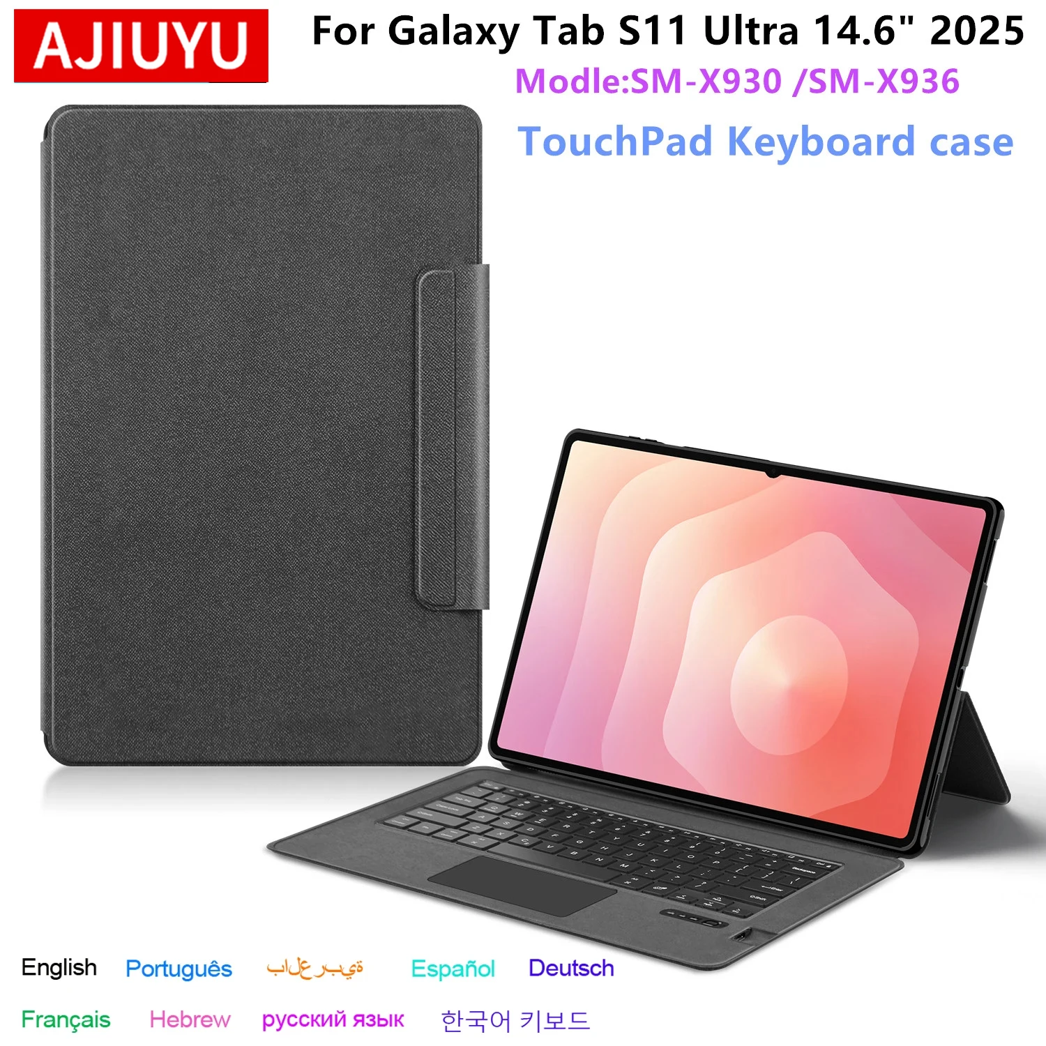 Magic Keyboard Case For Samsung Galaxy Tab S11 Ultra 14.6 inch 2025 SM-X930 SM-X936B Tablet Smart TouchPad Keyboard Cover
Magic Keyboard Case For Samsung Galaxy Tab S11 Ultra 14.6 inch 2025 SM-X930 SM-X936B Tablet Smart TouchPad Keyboard Cover