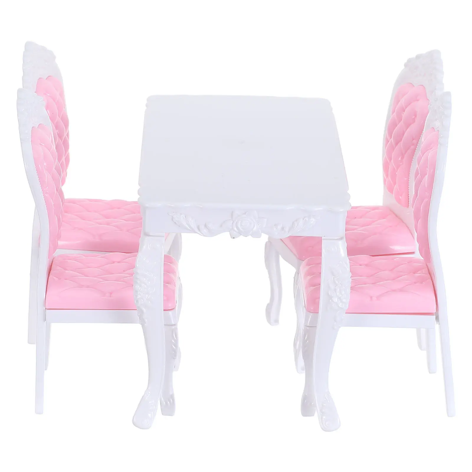 1Set Dollhouse Dining Room Set Miniature Table and Chairs for 6Inch Creative Family Pretend Play Easy Clean Secure Design
1Set Dollhouse Dining Room Set Miniature Table and Chairs for 6Inch Creative Family Pretend Play Easy Clean Secure Design