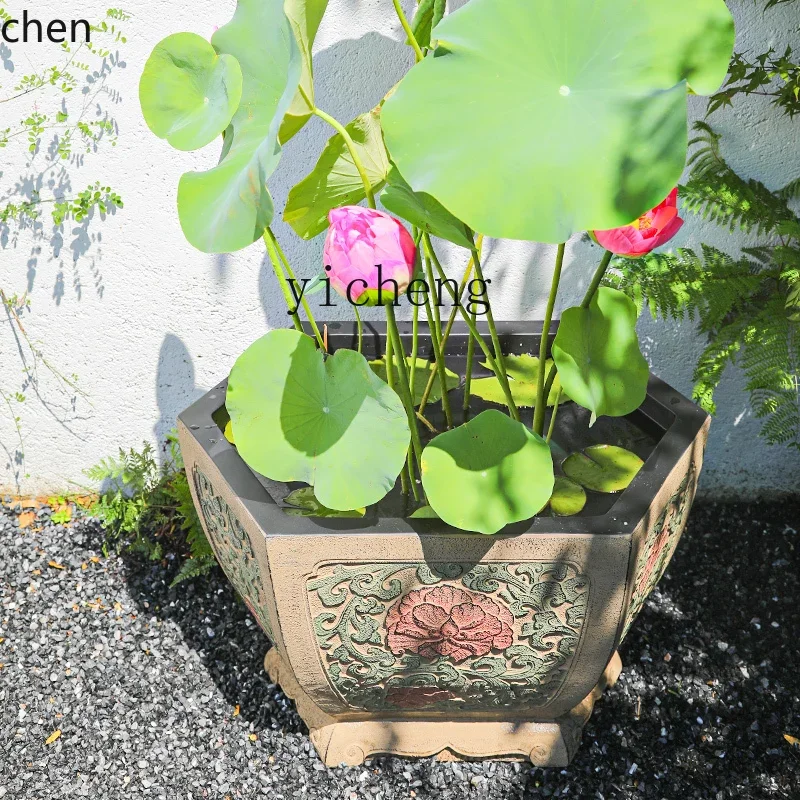 YFY Chinese-style courtyard landscape arrangement large flower pot outdoor decoration planting bonsai
YFY Chinese-style courtyard landscape arrangement large flower pot outdoor decoration planting bonsai
