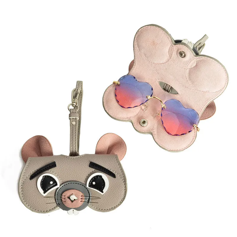 Glasses bag for street display, portable, cute and funny sunglasses case, PU sunglasses bag
Glasses bag for street display, portable, cute and funny sunglasses case, PU sunglasses bag