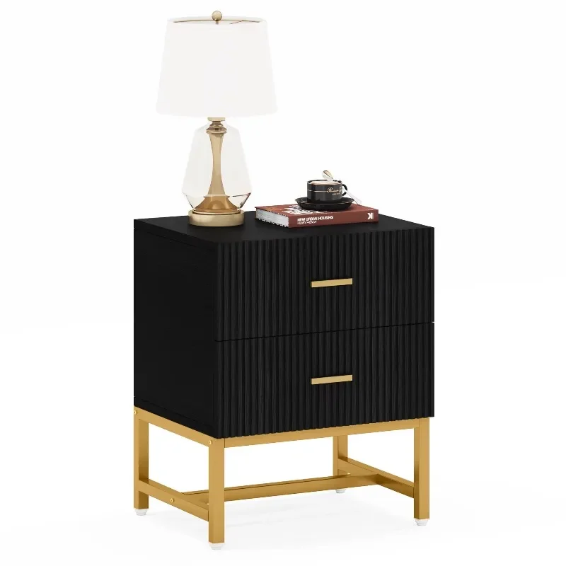 Large wooden end accent table with two storage drawers, bedside table, home furniture
Large wooden end accent table with two storage drawers, bedside table, home furniture