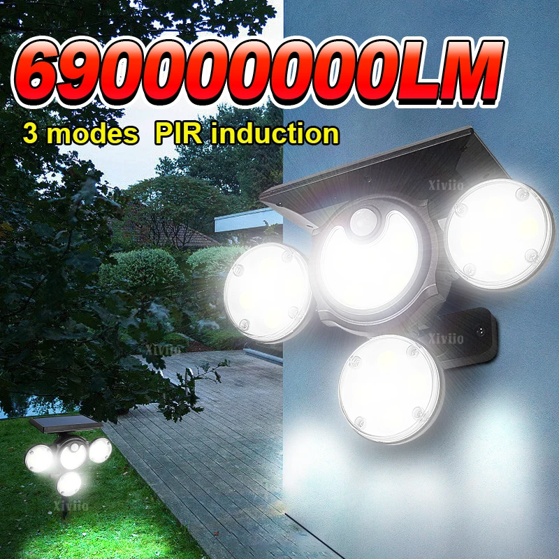 НОВЫЙ 69000000LM солнечный садовый светильник, уличный датчик движения, солнечный светильник для газона, водонепроницаемый светильник, наземный уличный фонарь, декоративный двор
НОВЫЙ 69000000LM солнечный садовый светильник, уличный датчик движения, солнечный светильник для газона, водонепроницаемый светильник, наземный уличный фонарь, декоративный двор