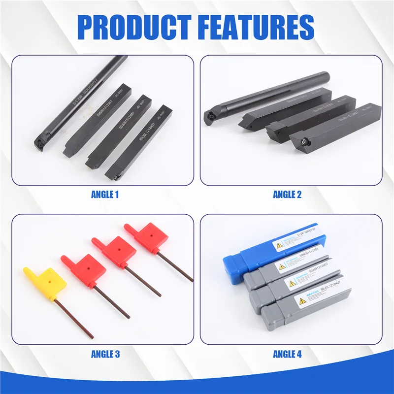 AC23-10Pcs Carbide Insert Blades + 4Pcs Lathe Turning Tool Holder Set + 4Pcs Wrench For Lathe Turning Tool Machine Tool Sets
AC23-10Pcs Carbide Insert Blades + 4Pcs Lathe Turning Tool Holder Set + 4Pcs Wrench For Lathe Turning Tool Machine Tool Sets