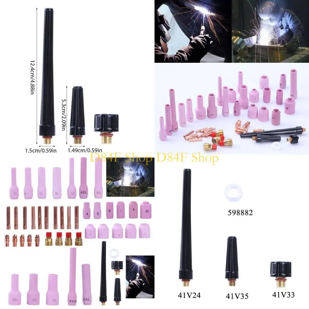 D84F 46 Pieces TIG Torch Accessories for WP9 WP20 TIG Insulator TIG Back Cap
D84F 46 Pieces TIG Torch Accessories for WP9 WP20 TIG Insulator TIG Back Cap