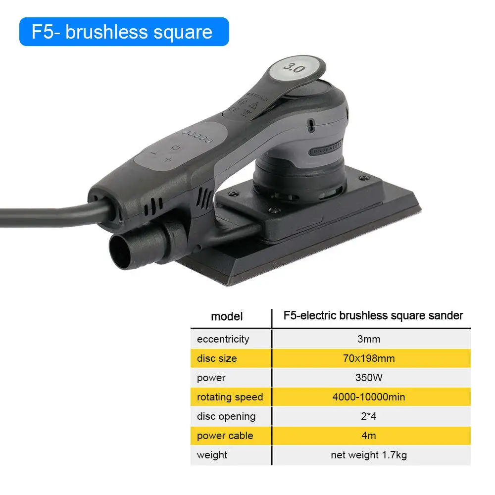 70 * 198mm brushless electric sanding machine 220V variable speed professional track type sanding machine, used for woodworking
70 * 198mm brushless electric sanding machine 220V variable speed professional track type sanding machine, used for woodworking