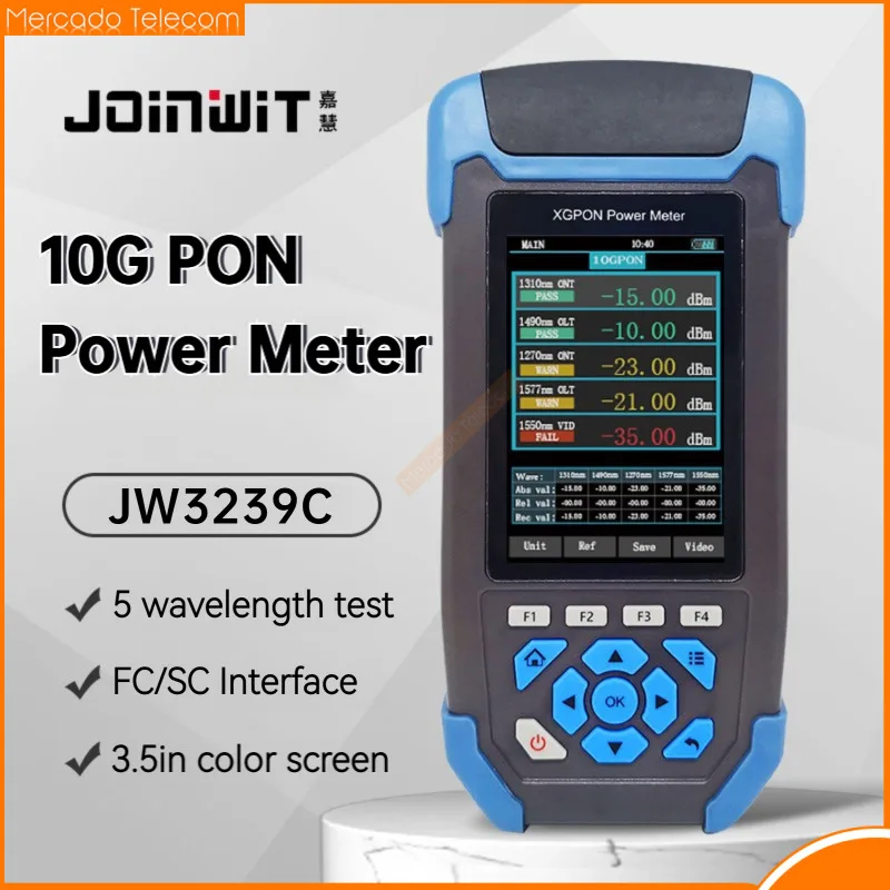 Измеритель мощности Joinwit 10G PON JW3239C: прибор для проверки и диагностики сетевых ресурсов
Измеритель мощности Joinwit 10G PON JW3239C: прибор для проверки и диагностики сетевых ресурсов