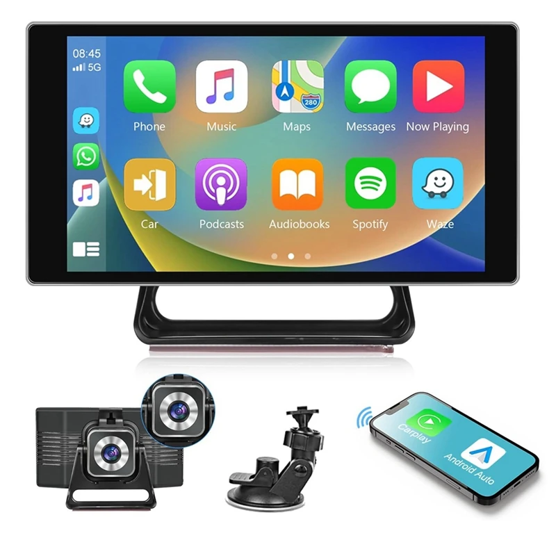 5 Inch Portable Car Radio With Dash Cam Wireless Carplay Android Auto Driving Recorder Bluetooth FM Reversing Camera Durable
5 Inch Portable Car Radio With Dash Cam Wireless Carplay Android Auto Driving Recorder Bluetooth FM Reversing Camera Durable