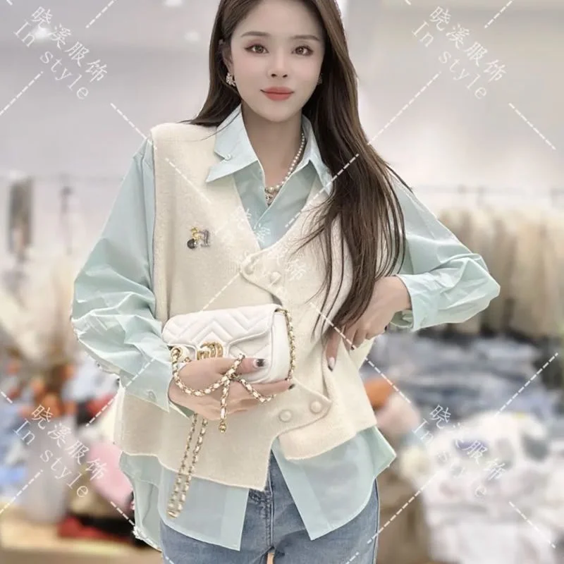 Fashionable Irregular Vest Shirt for Women Spring 2023 New Casual Versatile College Style Sleeveless Cardigan Vest Female Top
Fashionable Irregular Vest Shirt for Women Spring 2023 New Casual Versatile College Style Sleeveless Cardigan Vest Female Top