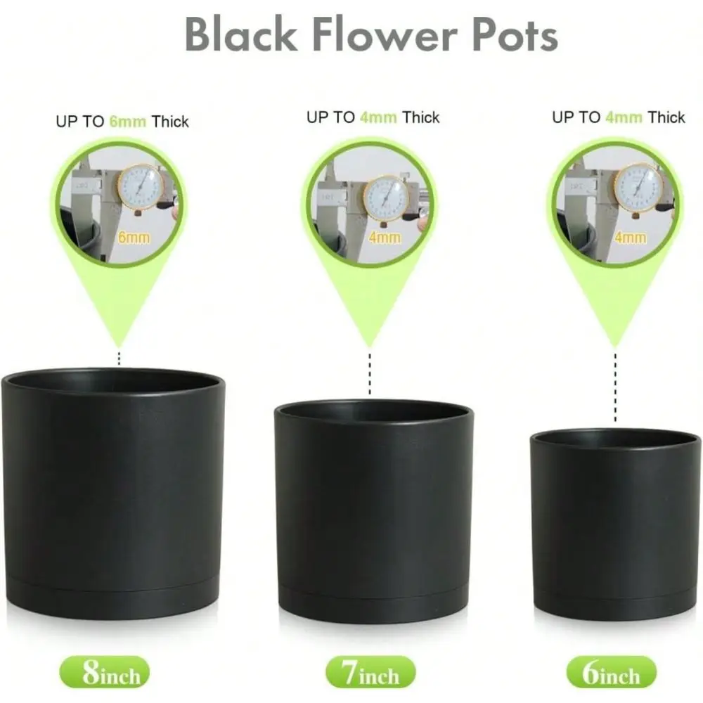 8 7 6 Inch Plant Pots, 3 Set Cylinder Flower Pots For Outdoor Indoor Plants, Decorative Plastic Planters With Drainage Holes An
8 7 6 Inch Plant Pots, 3 Set Cylinder Flower Pots For Outdoor Indoor Plants, Decorative Plastic Planters With Drainage Holes An