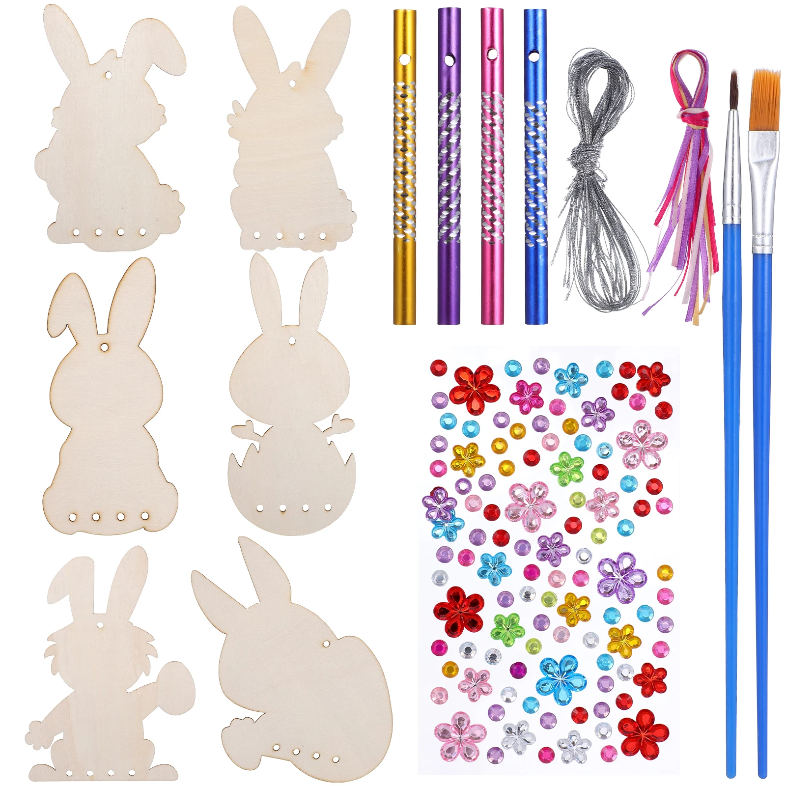 1 set Rabbit Chime DIY Craft Kit Easter Bunny Decor Hanging Wind Bells Outdoor Party Wood Wind Chimes Home Patio
1 set Rabbit Chime DIY Craft Kit Easter Bunny Decor Hanging Wind Bells Outdoor Party Wood Wind Chimes Home Patio