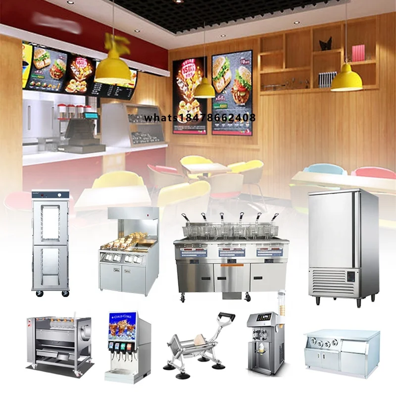 CHEFMAX Commercial Kfc Mcdonalds Burger Restaurant Kitchen Full Set Fast Food Equipment
CHEFMAX Commercial Kfc Mcdonalds Burger Restaurant Kitchen Full Set Fast Food Equipment