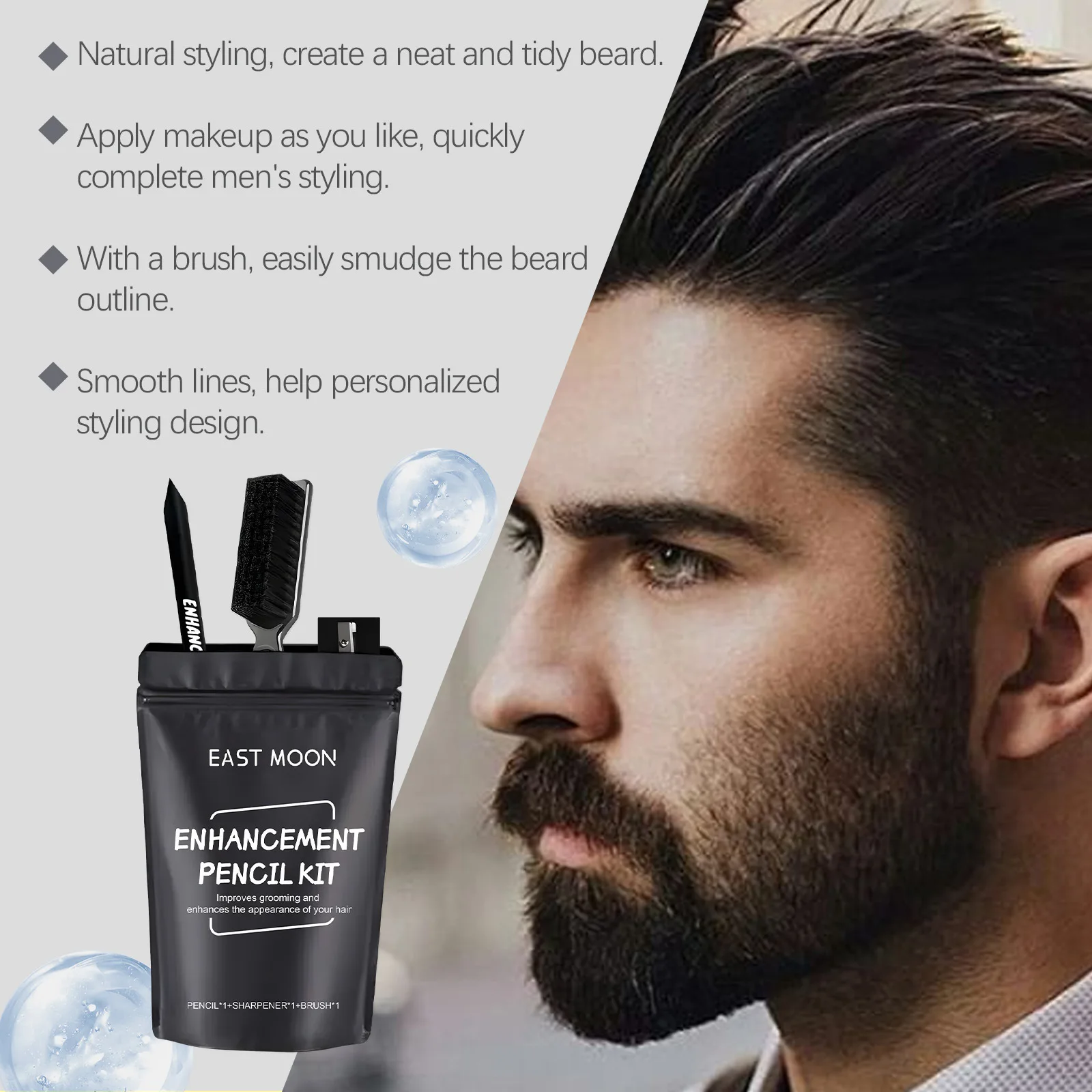 East Moon Men's Beard & Hair Care Set - Men's Beard & Hairline Grooming Tools
East Moon Men's Beard & Hair Care Set - Men's Beard & Hairline Grooming Tools