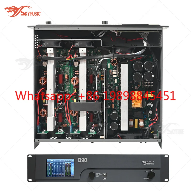 4-Channel Power Audio Power Amplifier DSP Digital Amplifier, Professional Stage Built-in Dante
4-Channel Power Audio Power Amplifier DSP Digital Amplifier, Professional Stage Built-in Dante