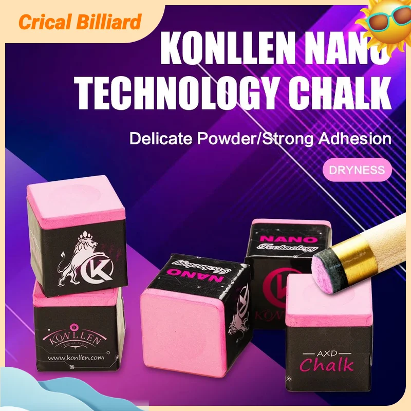 KONLLEN Billiard Chalks Pink Purple Green Blue Medium/Oily/Dryness Pool Cue Chalk Snooker Carom Professional Billiards Accessory
KONLLEN Billiard Chalks Pink Purple Green Blue Medium/Oily/Dryness Pool Cue Chalk Snooker Carom Professional Billiards Accessory