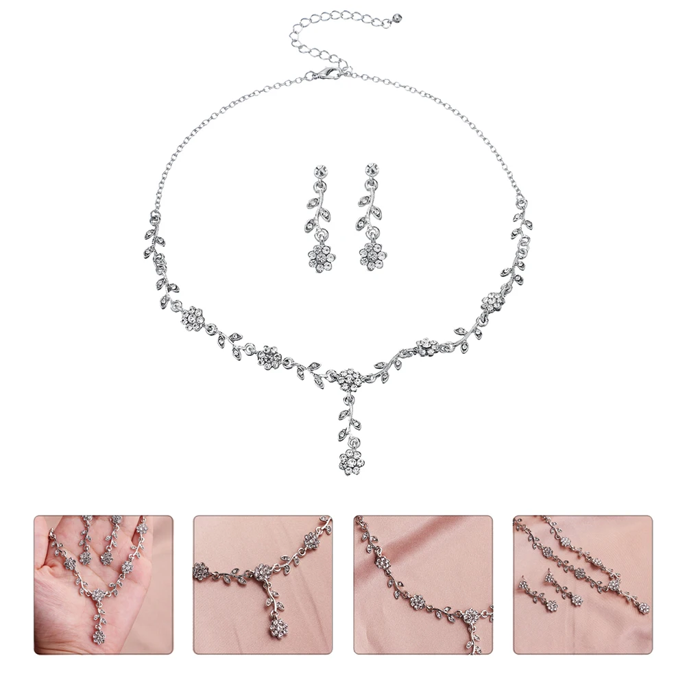 Flower Necklace Bride Necklace Set Alloy Bride Jewelry Wedding Choker Necklaces for Women Party Dance Lightweight
Flower Necklace Bride Necklace Set Alloy Bride Jewelry Wedding Choker Necklaces for Women Party Dance Lightweight