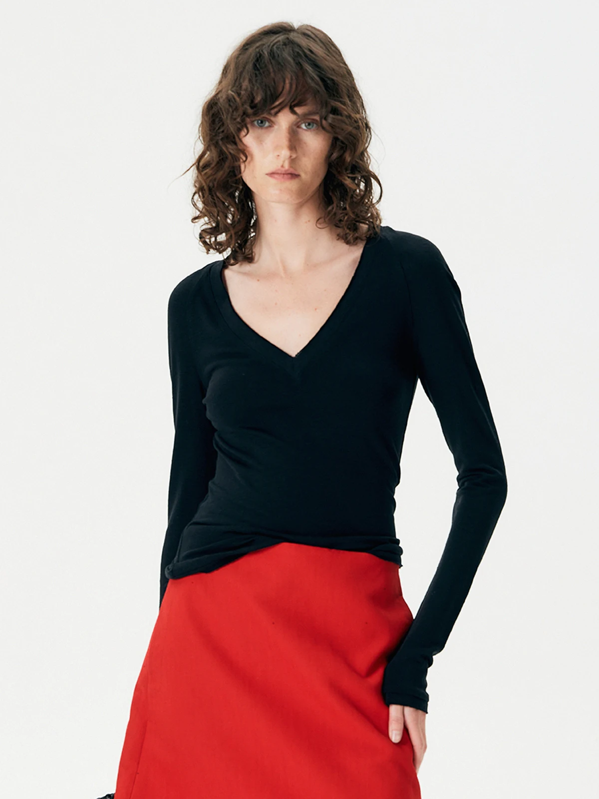 Thoransaura Linen Blend Simple Elastic Knitted Slim Fit V Neck Short Sleeve Long Sleeve Women's T Shirt Casual Spring Wear
Thoransaura Linen Blend Simple Elastic Knitted Slim Fit V Neck Short Sleeve Long Sleeve Women's T Shirt Casual Spring Wear