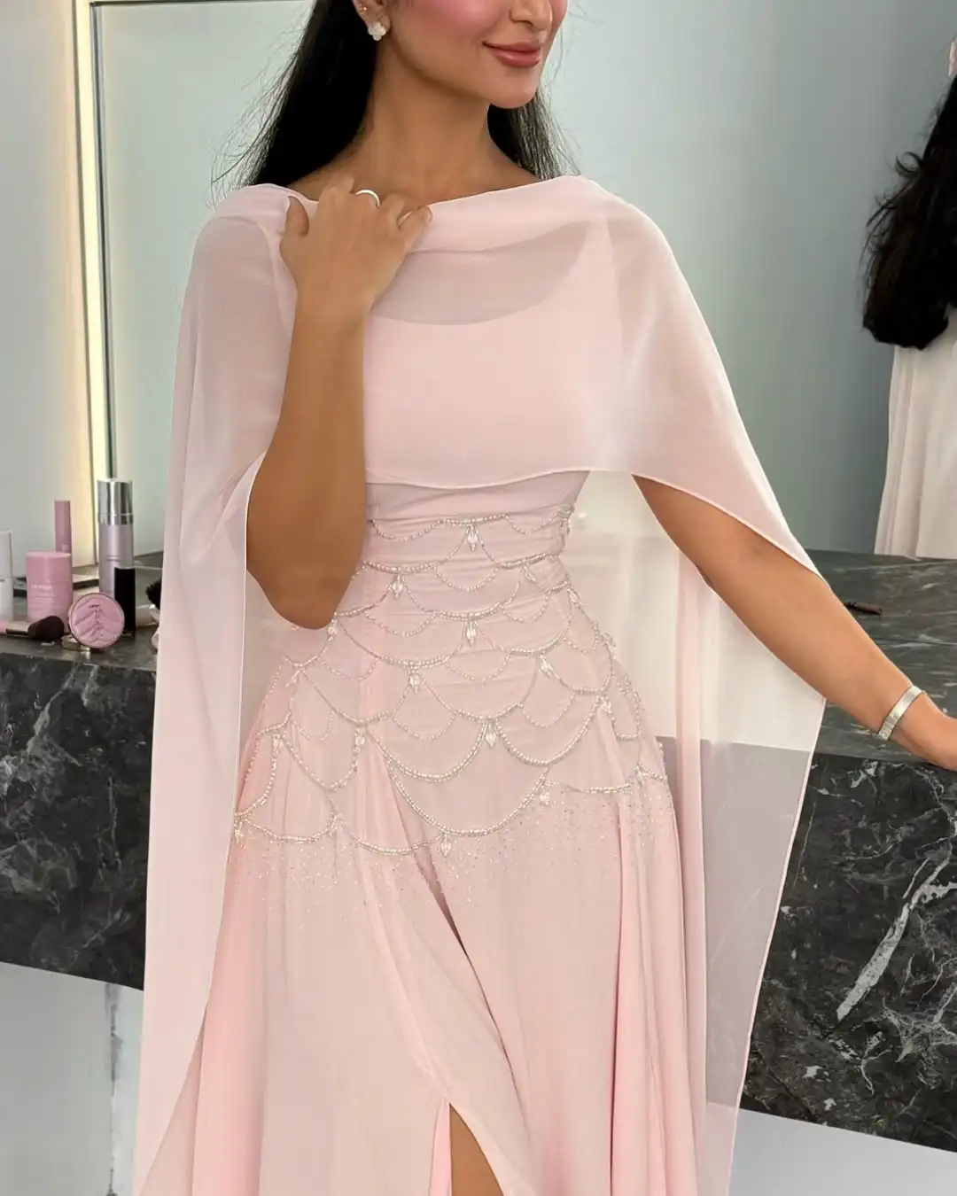 Customized Sleeveless Prom Dresses Scoop Neck Pleated Beadings Ankle Length Formal Party Dresses Evening Dresses
Customized Sleeveless Prom Dresses Scoop Neck Pleated Beadings Ankle Length Formal Party Dresses Evening Dresses