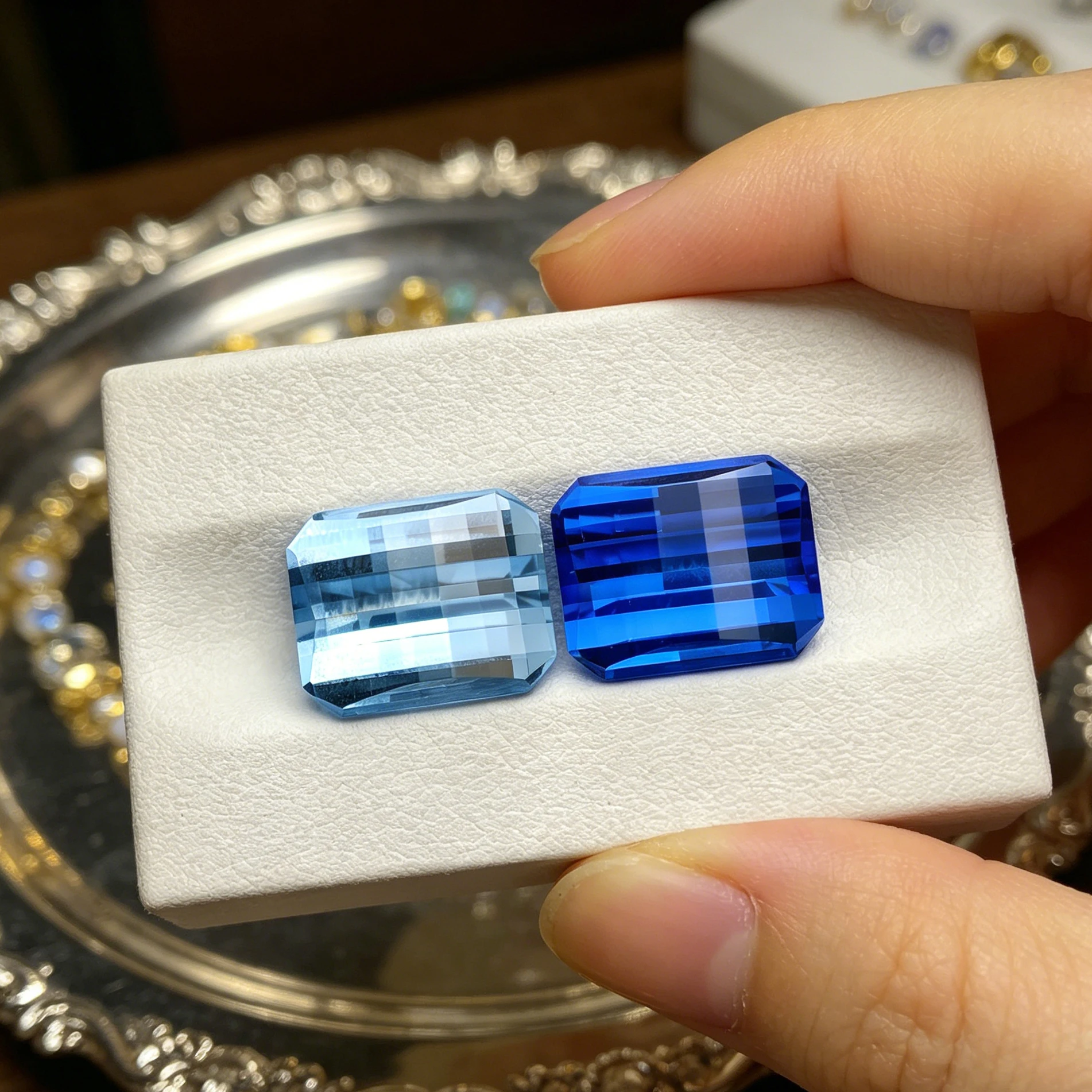 Royal Blue/Light Aquamarine Lab Grown Cobalt Spinel Mosaic cutting 10x12mm Square Pixel Cut Gemstone for Jewelry Making
Royal Blue/Light Aquamarine Lab Grown Cobalt Spinel Mosaic cutting 10x12mm Square Pixel Cut Gemstone for Jewelry Making