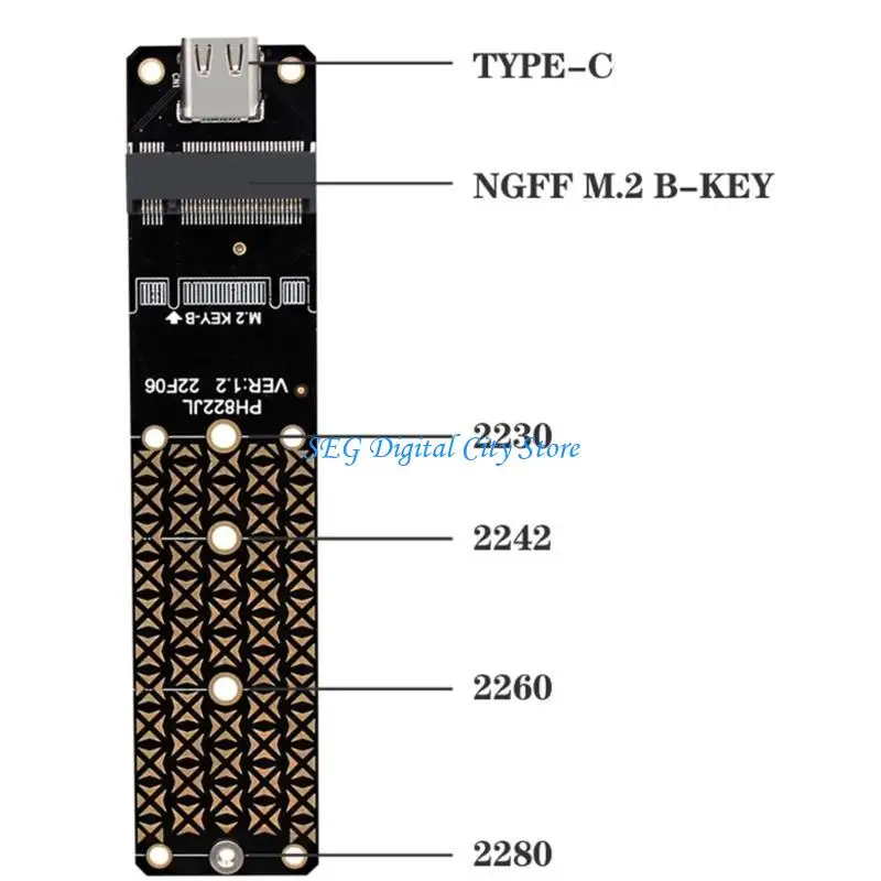 U75B M.2 SSDs To USB 3.2 Type C Adapter Card 10Gbps Fast Data Transfer for 2230
U75B M.2 SSDs To USB 3.2 Type C Adapter Card 10Gbps Fast Data Transfer for 2230