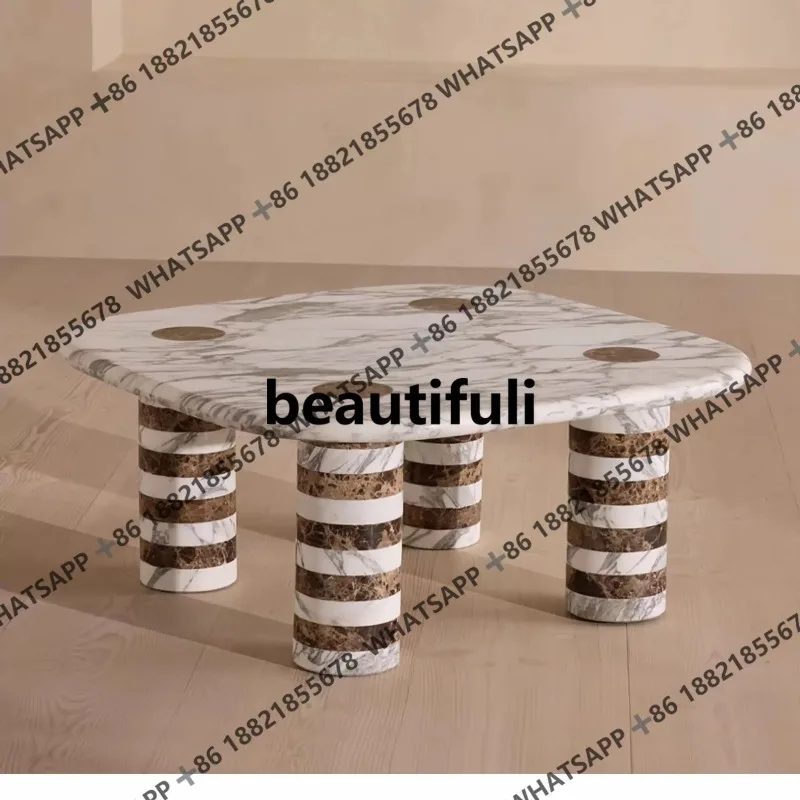 RR Italian minimalist natural marble coffee table living room high-end art table coffee table
RR Italian minimalist natural marble coffee table living room high-end art table coffee table