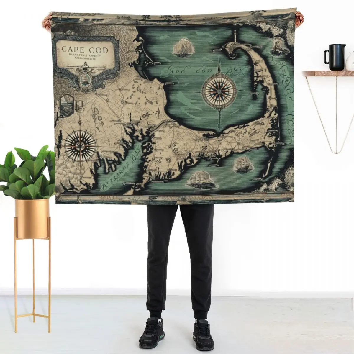 1931 Vintage Map. Cape Cod : Barnstable County Massachusetts Throw Blanket Soft Plush Blanket as Housewarming Gift
1931 Vintage Map. Cape Cod : Barnstable County Massachusetts Throw Blanket Soft Plush Blanket as Housewarming Gift
