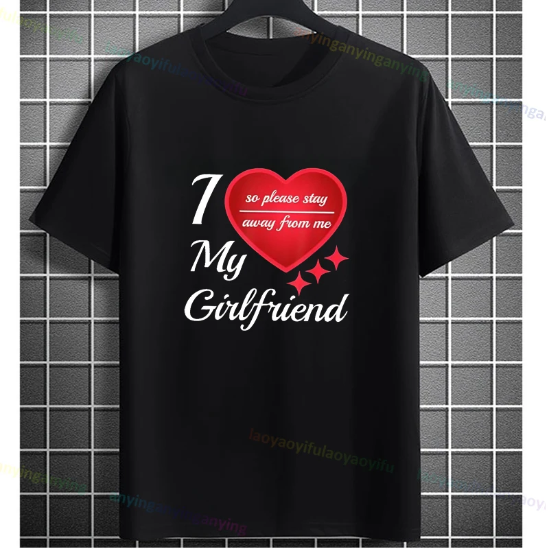 Мужская футболка с графическим принтом «I Love My Girlfriend», повседневная футболка из чистого хлопка с короткими рукавами и круглым вырезом, идеально подходящая для Дня святого Валентина
Мужская футболка с графическим принтом «I Love My Girlfriend», повседневная футболка из чистого хлопка с короткими рукавами и круглым вырезом, идеально подходящая для Дня святого Валентина