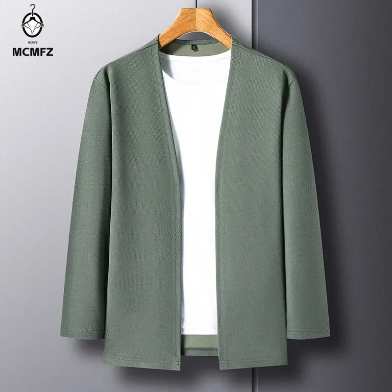 New Men's Casual Solid Color Long Sleeved Cardigan Cloak Spring and Autumn Fashionable Comfortable Top
New Men's Casual Solid Color Long Sleeved Cardigan Cloak Spring and Autumn Fashionable Comfortable Top