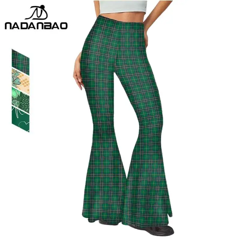 NADANBAO St. Patrick's Day Green Plaid Flared Pants for Women Irish Festival Bell Bottom Pants Lucky Clovers Pattern Trousers
NADANBAO St. Patrick's Day Green Plaid Flared Pants for Women Irish Festival Bell Bottom Pants Lucky Clovers Pattern Trousers