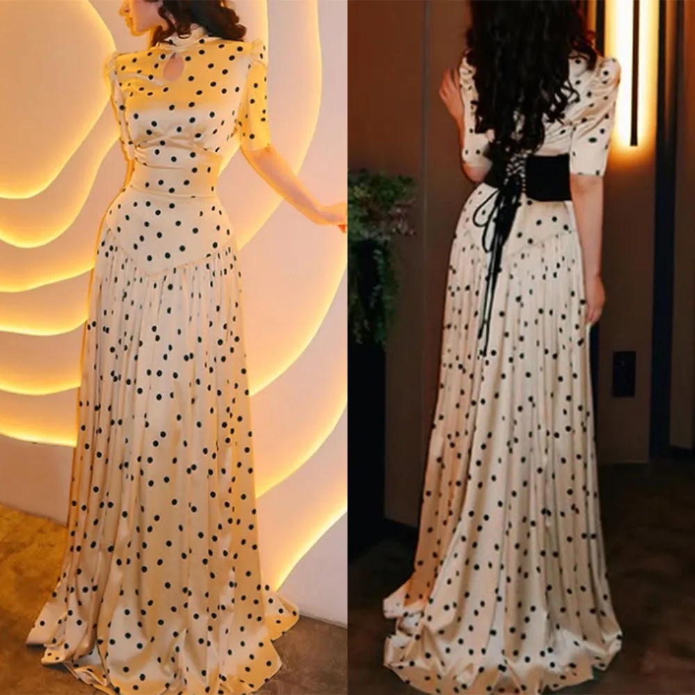 Customized High Collar Floor Length Half Sleeves Vestidos Casamento Convidada فساتين سيرين هايل Luxury Party Dress Ballkleider
Customized High Collar Floor Length Half Sleeves Vestidos Casamento Convidada فساتين سيرين هايل Luxury Party Dress Ballkleider