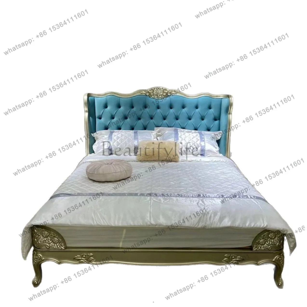 Double bed master bedroom American retro premium designer antique French bed
Double bed master bedroom American retro premium designer antique French bed