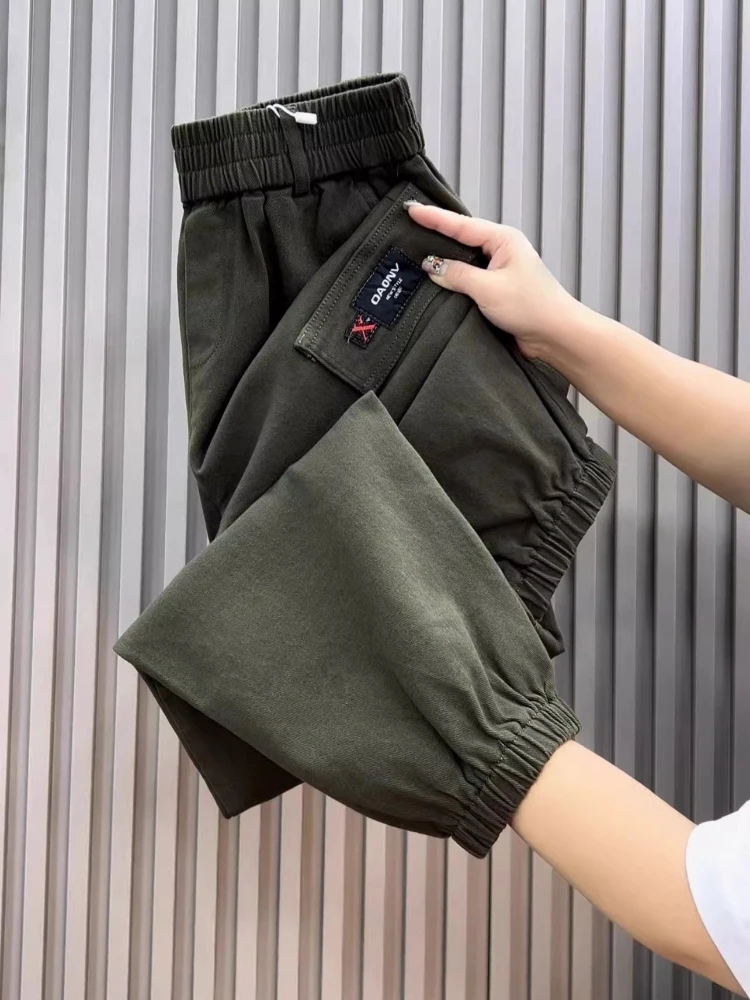 European Casual Pants Fall/Winter Thickened Denim Cotton Cargo Pant Women's High Waist Fashion Y2k Loose Cropped Haren Trousers
European Casual Pants Fall/Winter Thickened Denim Cotton Cargo Pant Women's High Waist Fashion Y2k Loose Cropped Haren Trousers