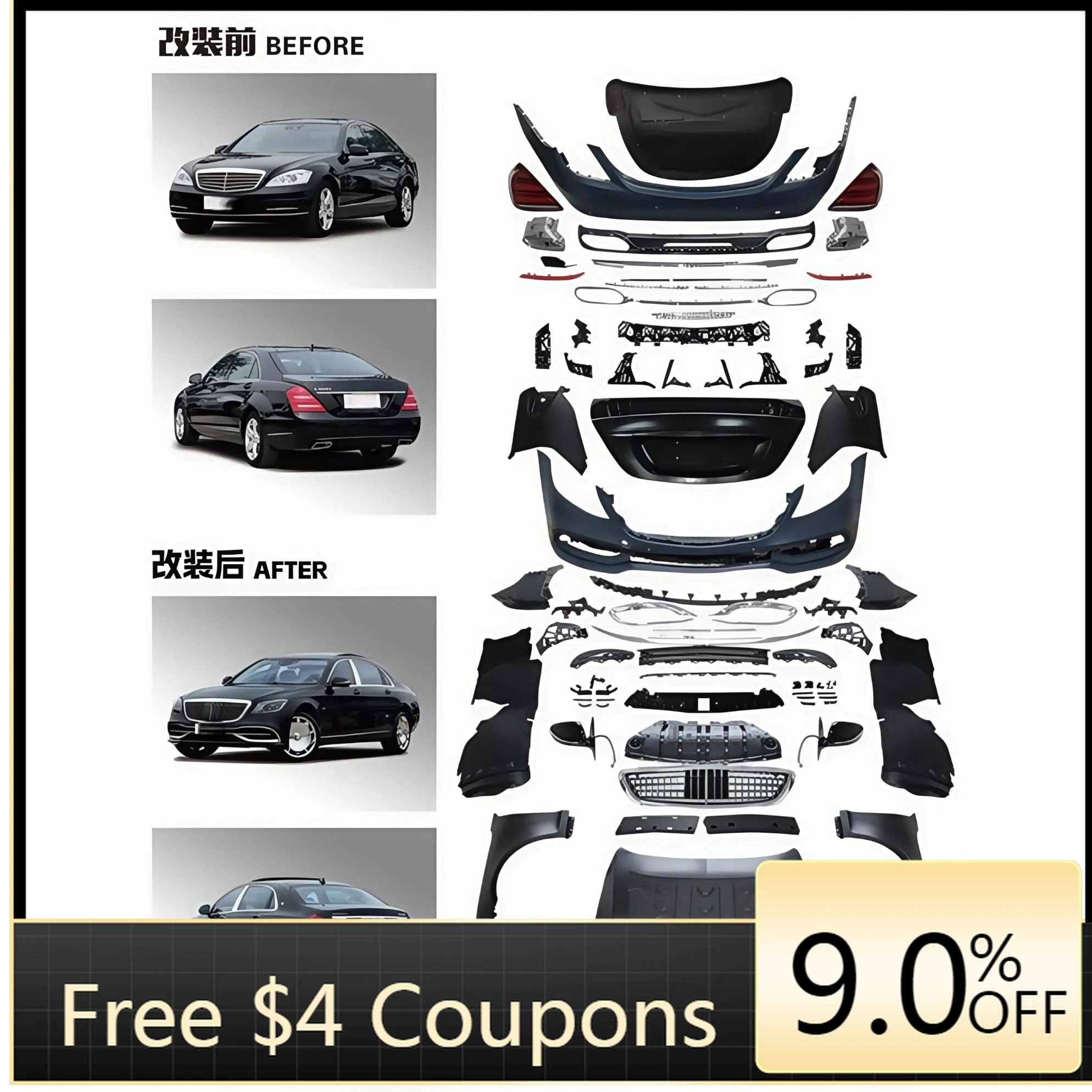 BR Auto Bodykit подходит для Mercedes Benz S Series W221 to W222 (06-13. to 14-19) для S680 Sport S450 Cut 1V1 Версия
BR Auto Bodykit подходит для Mercedes Benz S Series W221 to W222 (06-13. to 14-19) для S680 Sport S450 Cut 1V1 Версия