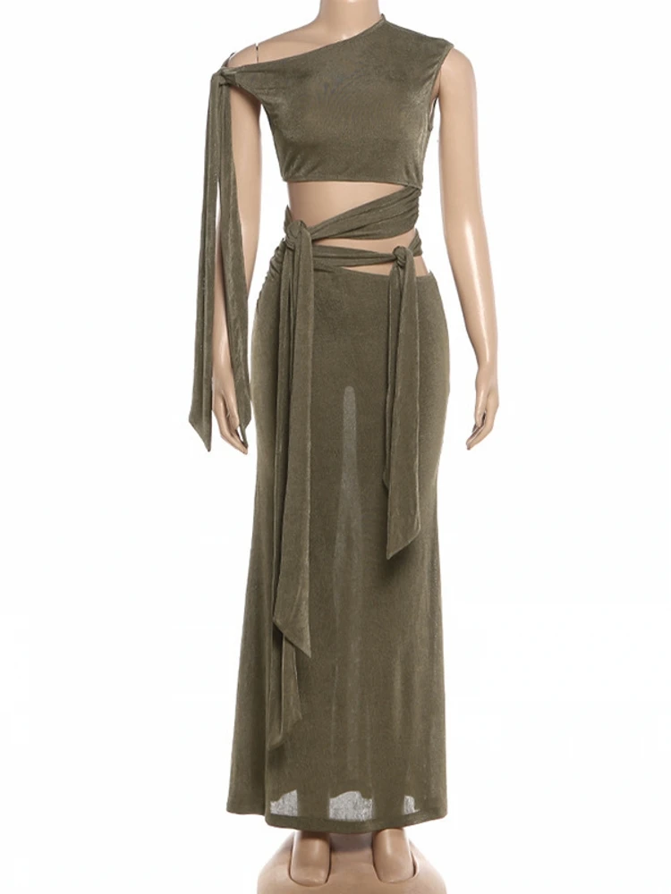 2 Piece Set Tops And Skirt Sleeveless Elegant Long Maxi Dress Women's Clothing Casual Party Work Evening Fashionable Dresses
2 Piece Set Tops And Skirt Sleeveless Elegant Long Maxi Dress Women's Clothing Casual Party Work Evening Fashionable Dresses