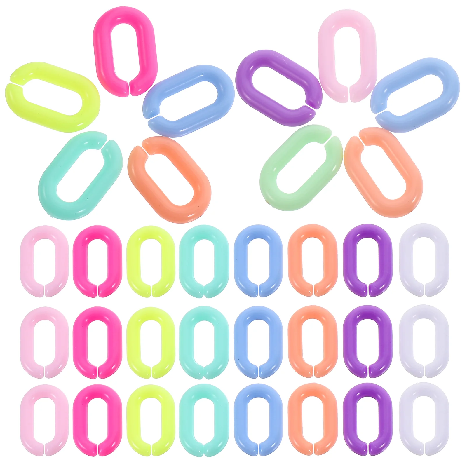 800pcs Acrylic Link Rings 6x11mm Colorful Buckles for Phone Bag Keychain Bracelet Linking Rings Jewelry Making
800pcs Acrylic Link Rings 6x11mm Colorful Buckles for Phone Bag Keychain Bracelet Linking Rings Jewelry Making