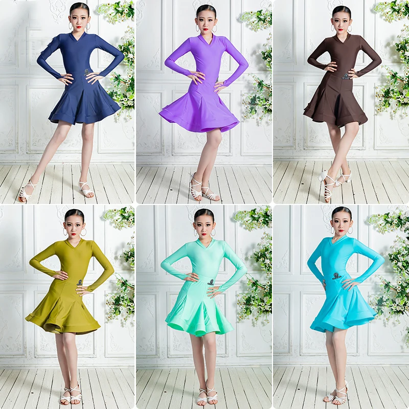 V-Neck Latin Dance Competititon Costume Long Sleeve Rumba Samba Dancing Dress Bodysuit Skirt Children Practice Clothes VDB7949
V-Neck Latin Dance Competititon Costume Long Sleeve Rumba Samba Dancing Dress Bodysuit Skirt Children Practice Clothes VDB7949