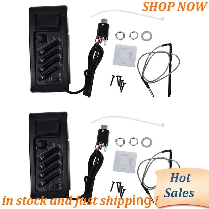ABVB-2X Guitar Preamp Amplifier Equalizer EQ 4-Band EQ Preamp Acoustic Piezo 7545R
ABVB-2X Guitar Preamp Amplifier Equalizer EQ 4-Band EQ Preamp Acoustic Piezo 7545R